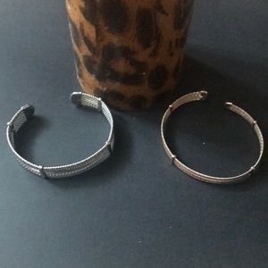 Silver-tone & Rose-tone bracelets